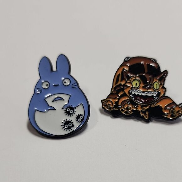 Cute Blue and Brown Character Pins - Picture 1 of 3